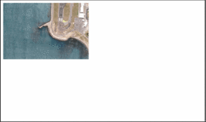 Aerial view showing breakwater_cl