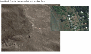 Aerial view showing rock_outcrop_pnt