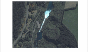 Aerial view showing waterfall_edge